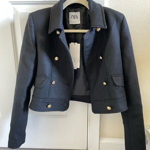 Zara metal button Wool jacket